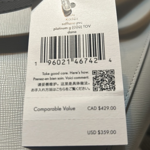 Kate Spade ♠️ NEW YORK Tote safiano platinum Dana - Picture 8 of 8